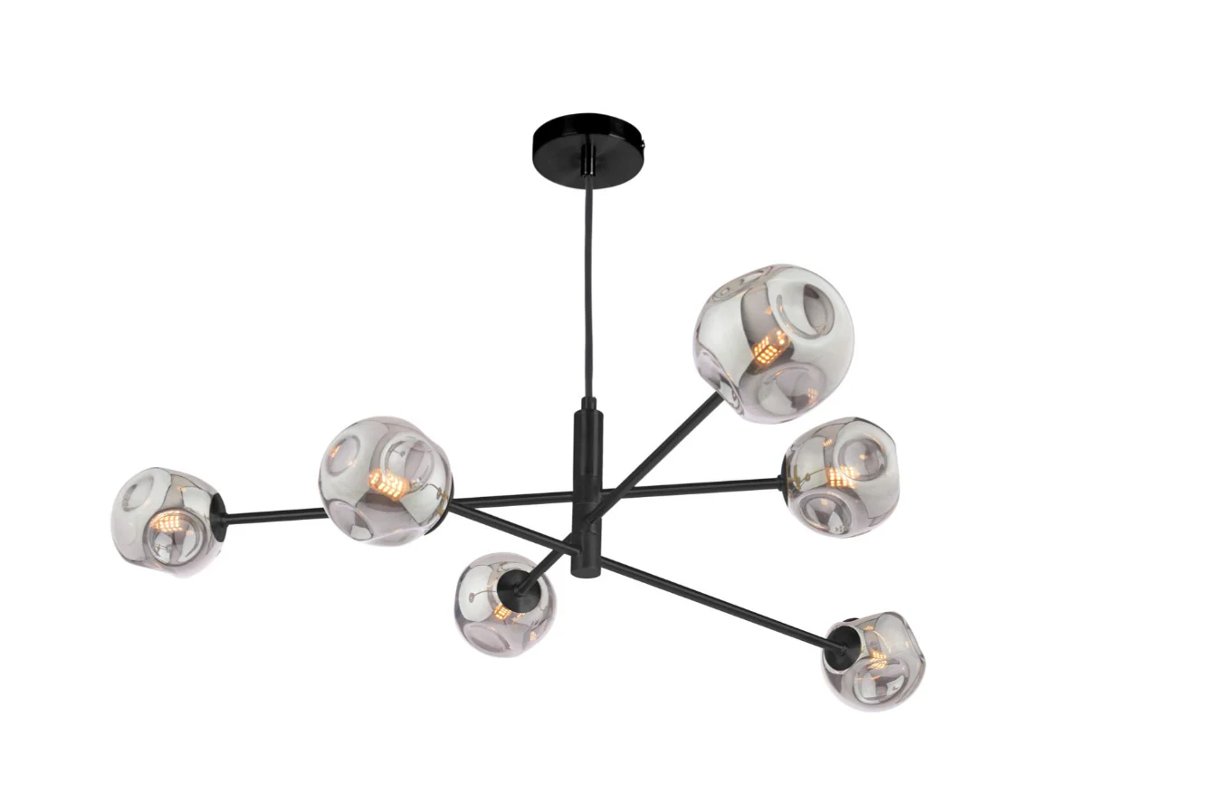 Vignette 6 Light Pendant Aged Brass/Polished Chrome Variety Of Shades - Image 16