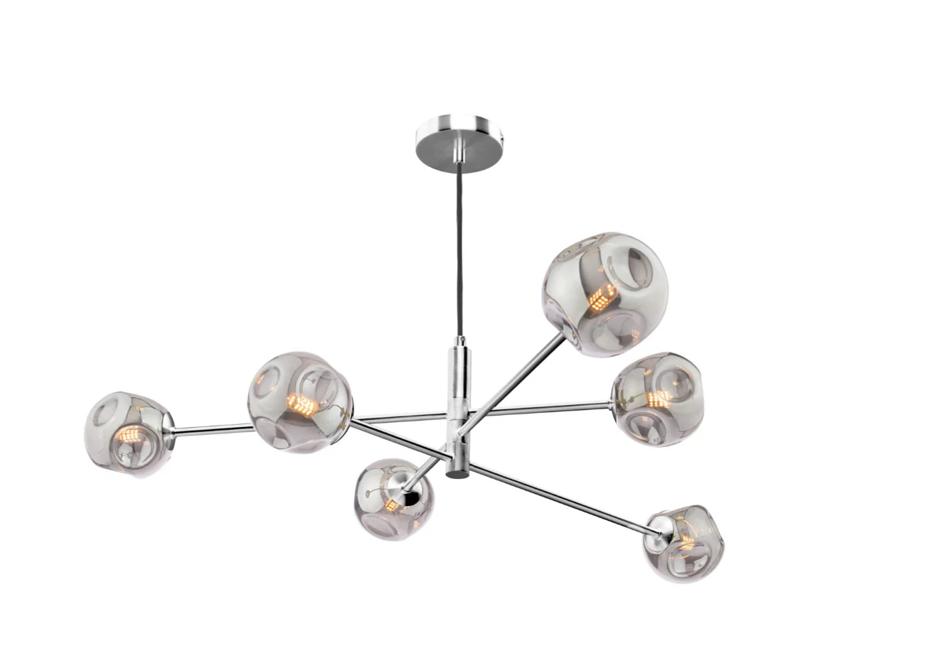 Vignette 6 Light Pendant Aged Brass/Polished Chrome Variety Of Shades - Image 17
