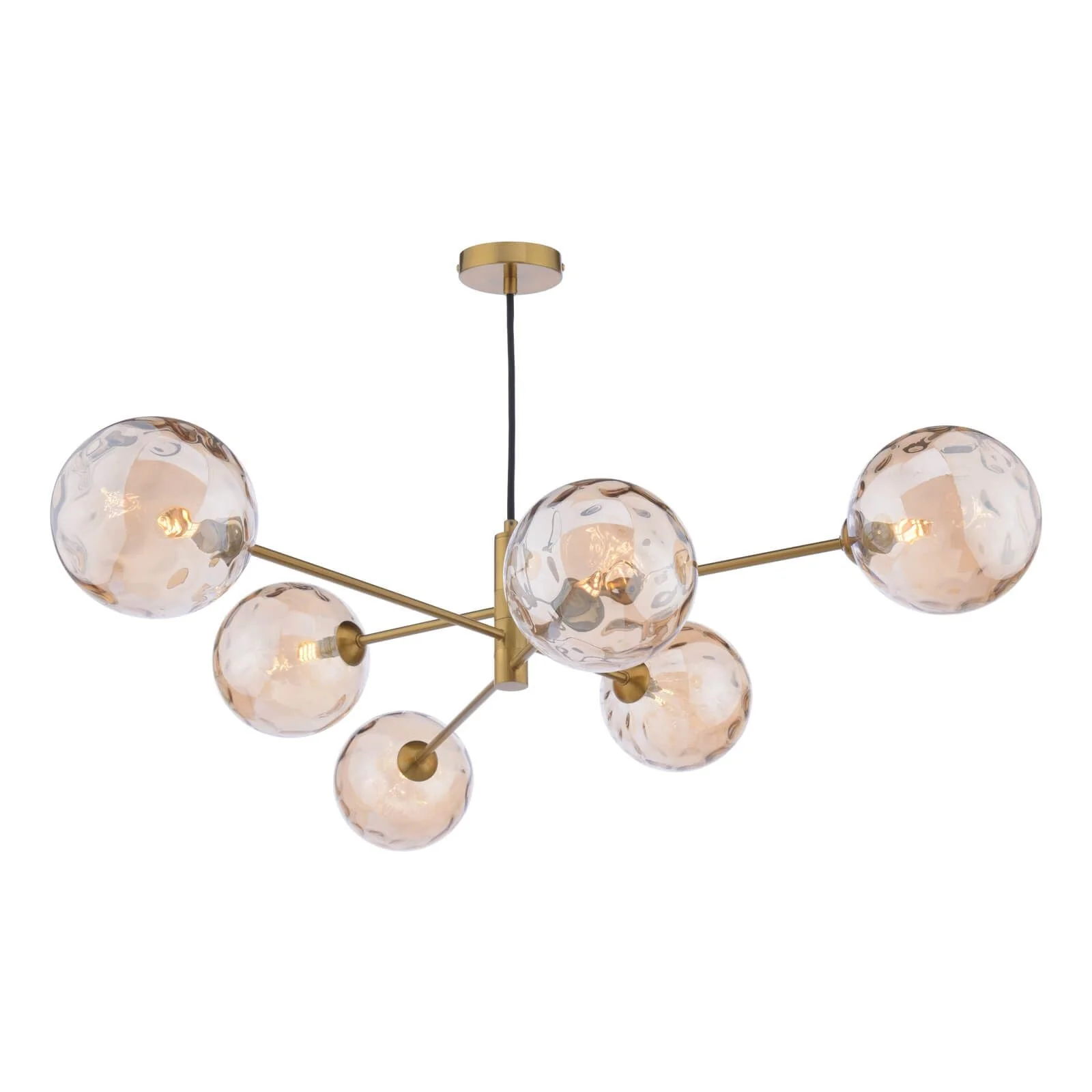 Vignette 6 Light Pendant Aged Brass/Polished Chrome Variety Of Shades - Image 3