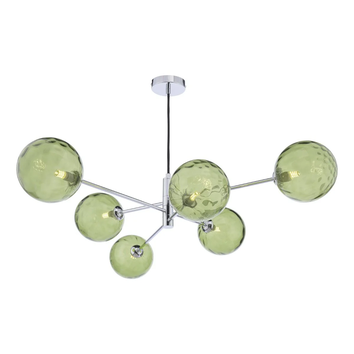 Vignette 6 Light Pendant Aged Brass/Polished Chrome Variety Of Shades - Image 5