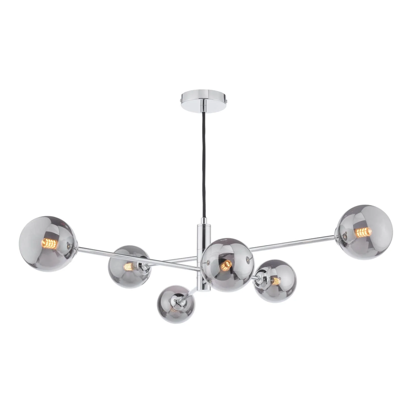 Vignette 6 Light Pendant Aged Brass/Polished Chrome Variety Of Shades - Image 6