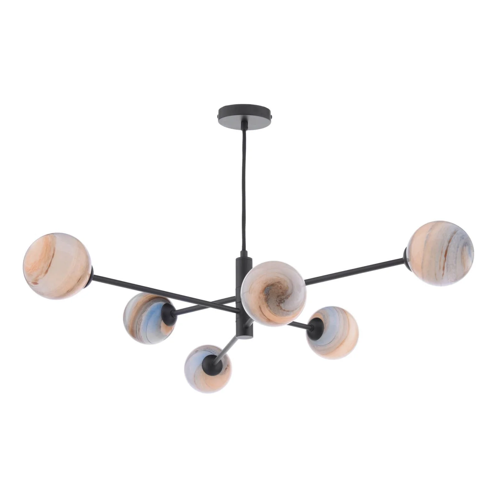 Vignette 6 Light Pendant Aged Brass/Polished Chrome Variety Of Shades - Image 9