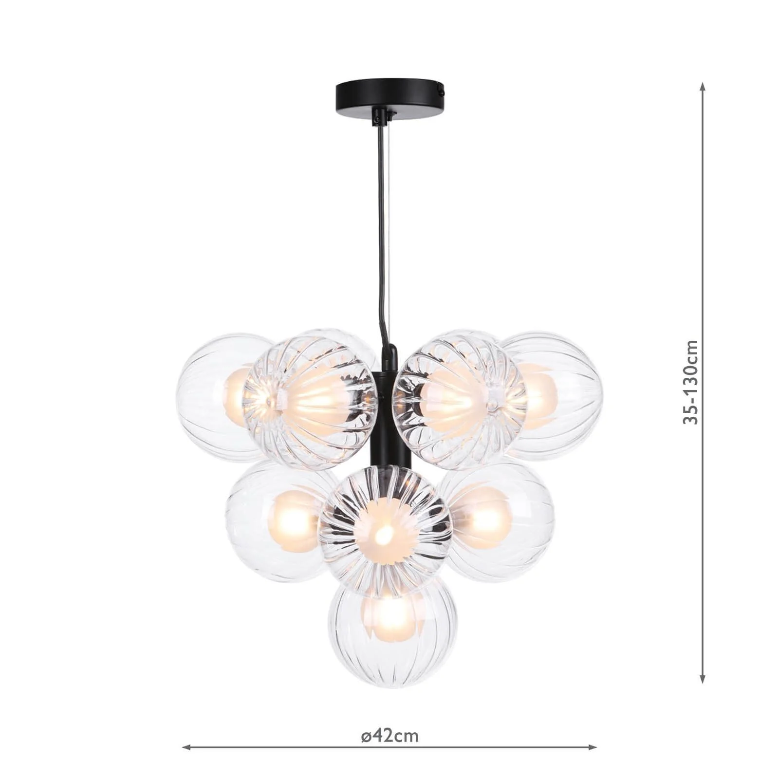 Vine 10 Light Pendant, Variety of Shades - Image 6