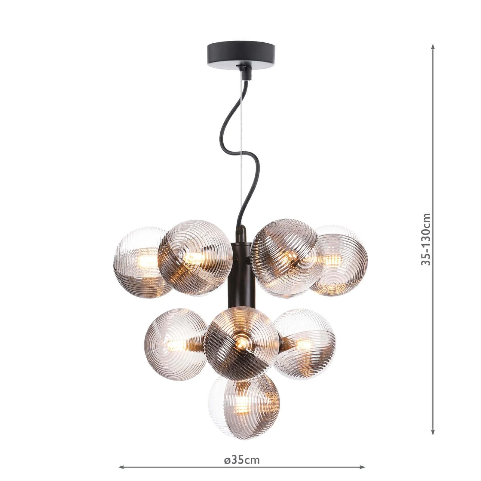 Vine 10 Light Pendant, Variety of Shades - Image 8