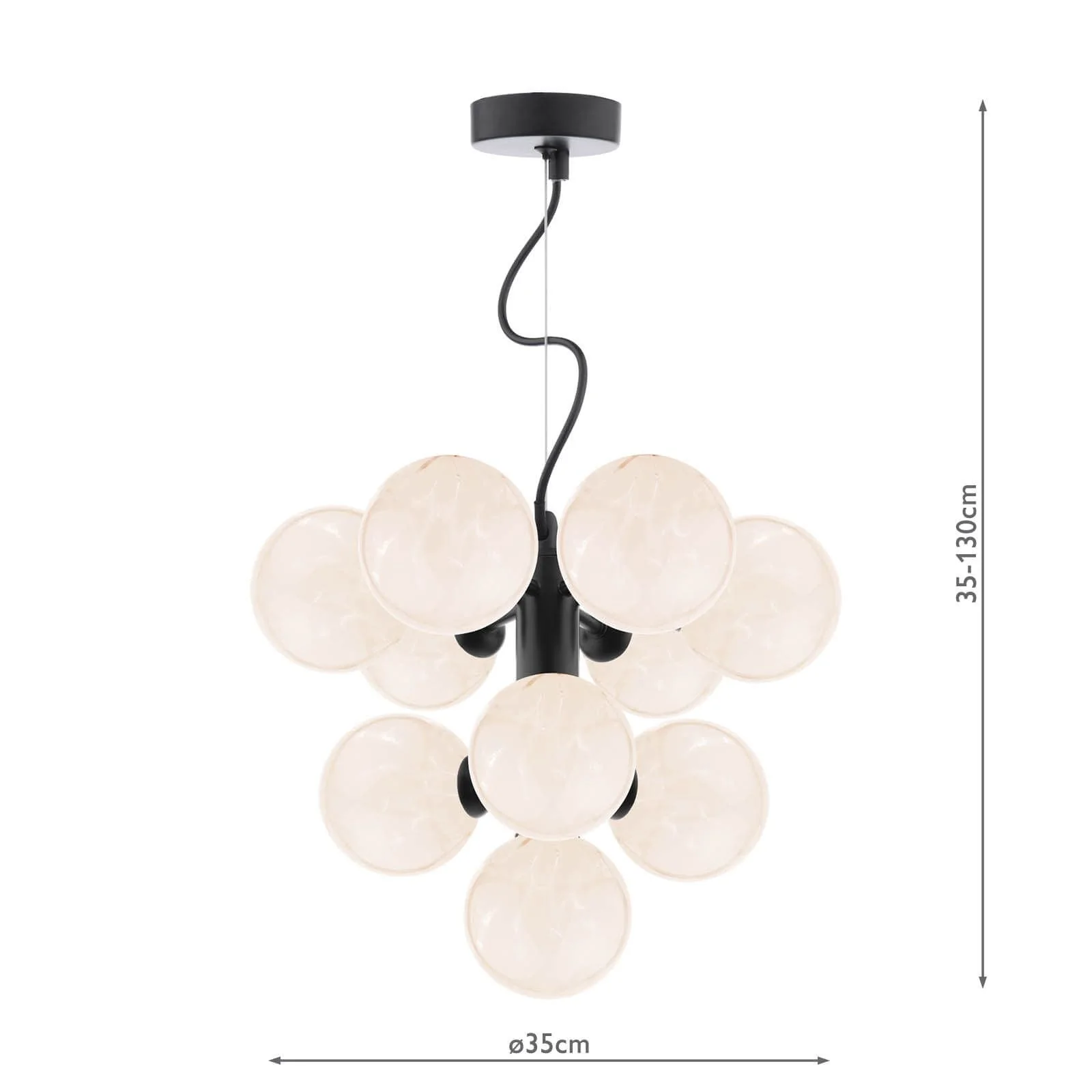 Vine 10 Light Pendant, Variety of Shades - Image 9