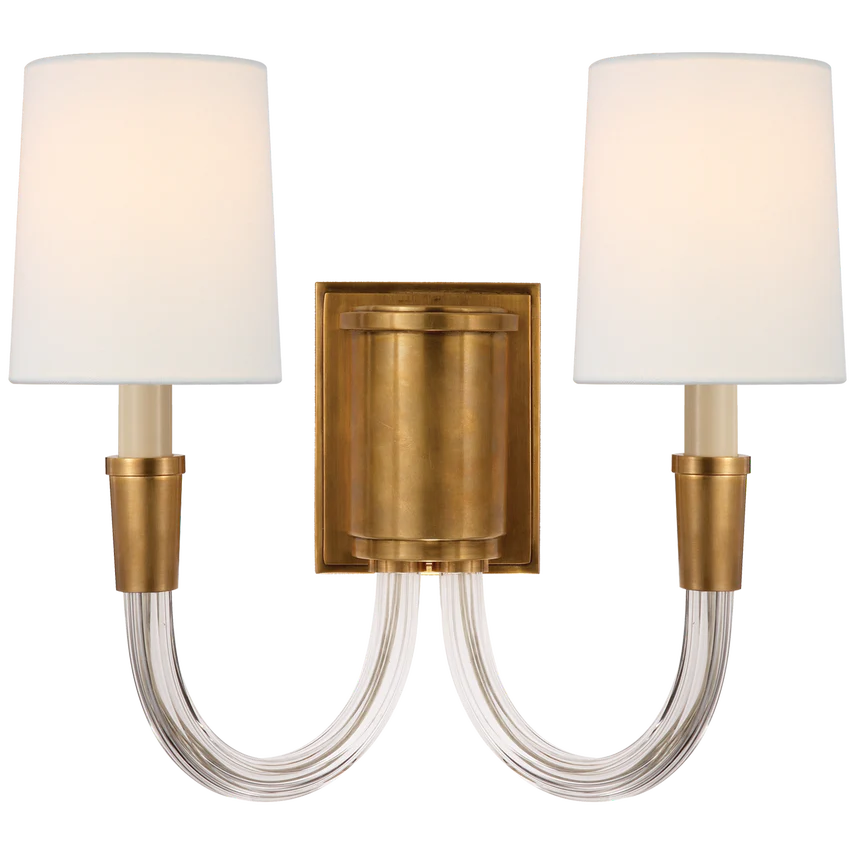 Vivian Single/Double Sconce- Nickel/ Brass Finishes - Image 2