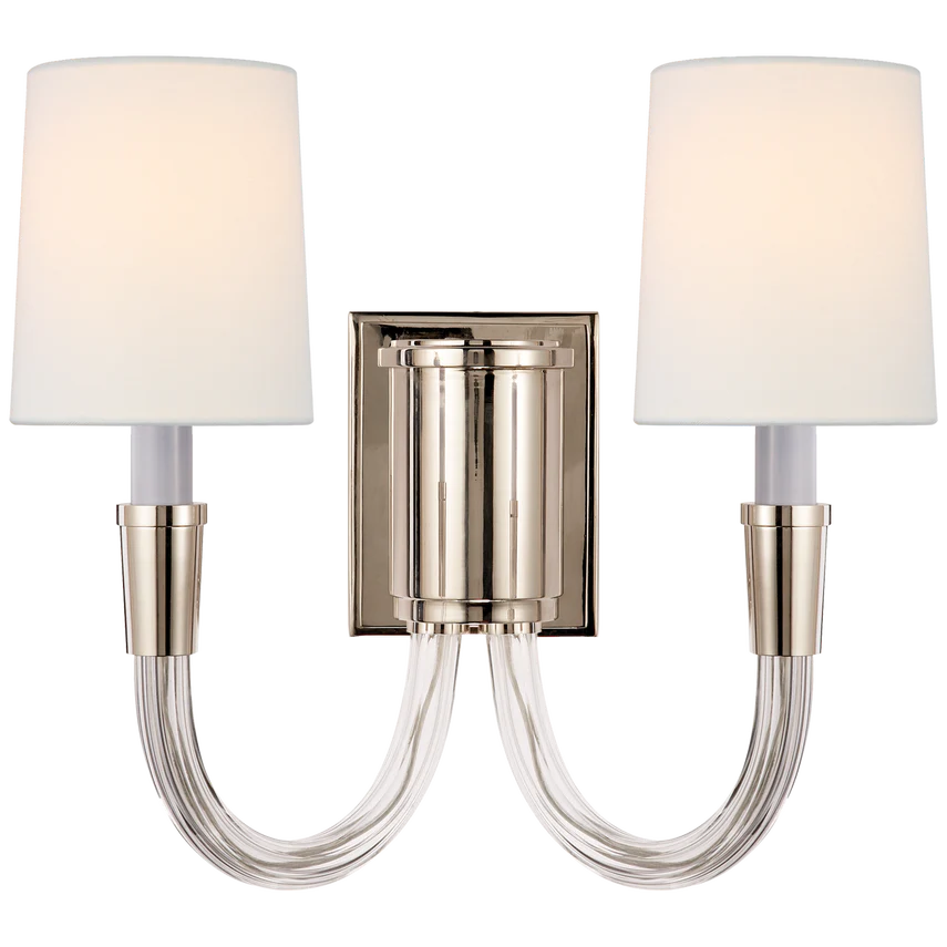 Vivian Single/Double Sconce- Nickel/ Brass Finishes - Image 4