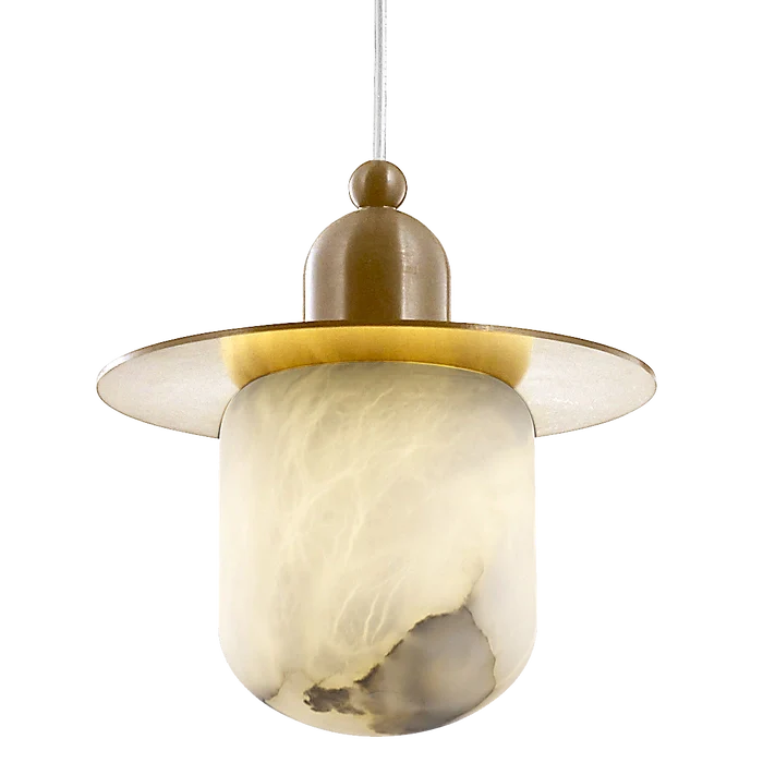Volterra Shaded Single Pendant - Alabaster - Image 5