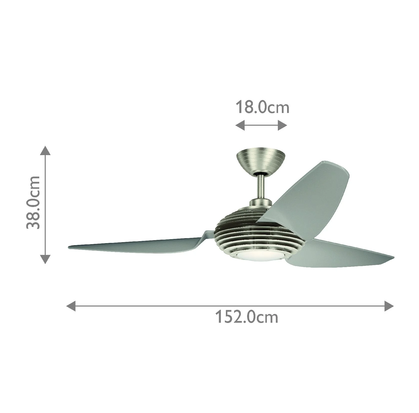 Voya IP20 - 60in / 152cm Fan - Brushed Stainless Steel - Image 7