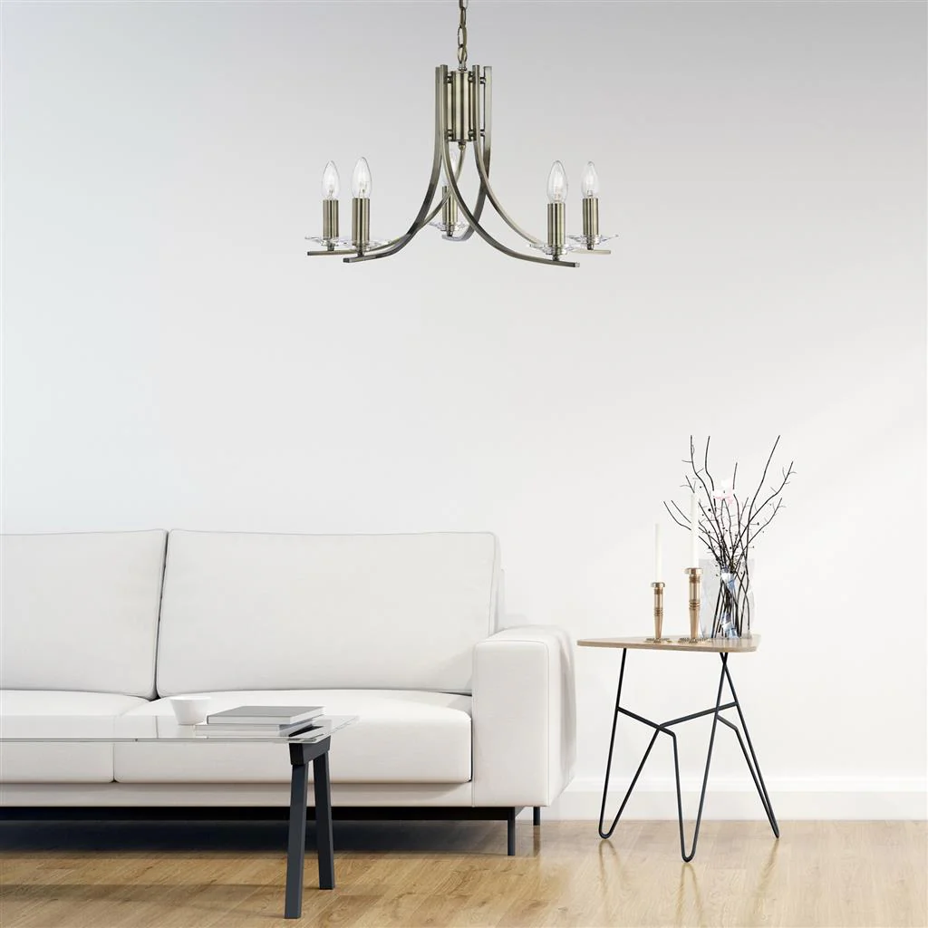 Vulcan 5/8Lt Multi-Arm Pendant -  Various Finishes - Image 6