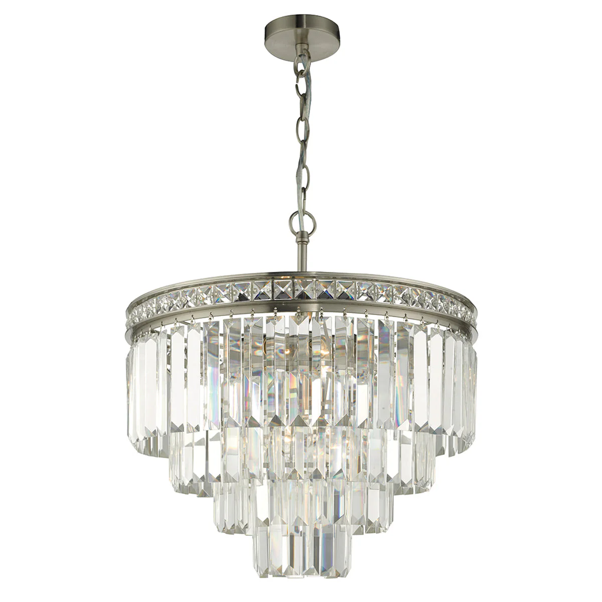 Vyana 4 Light Crystal Ceiling Light - Various Finishes - Image 2