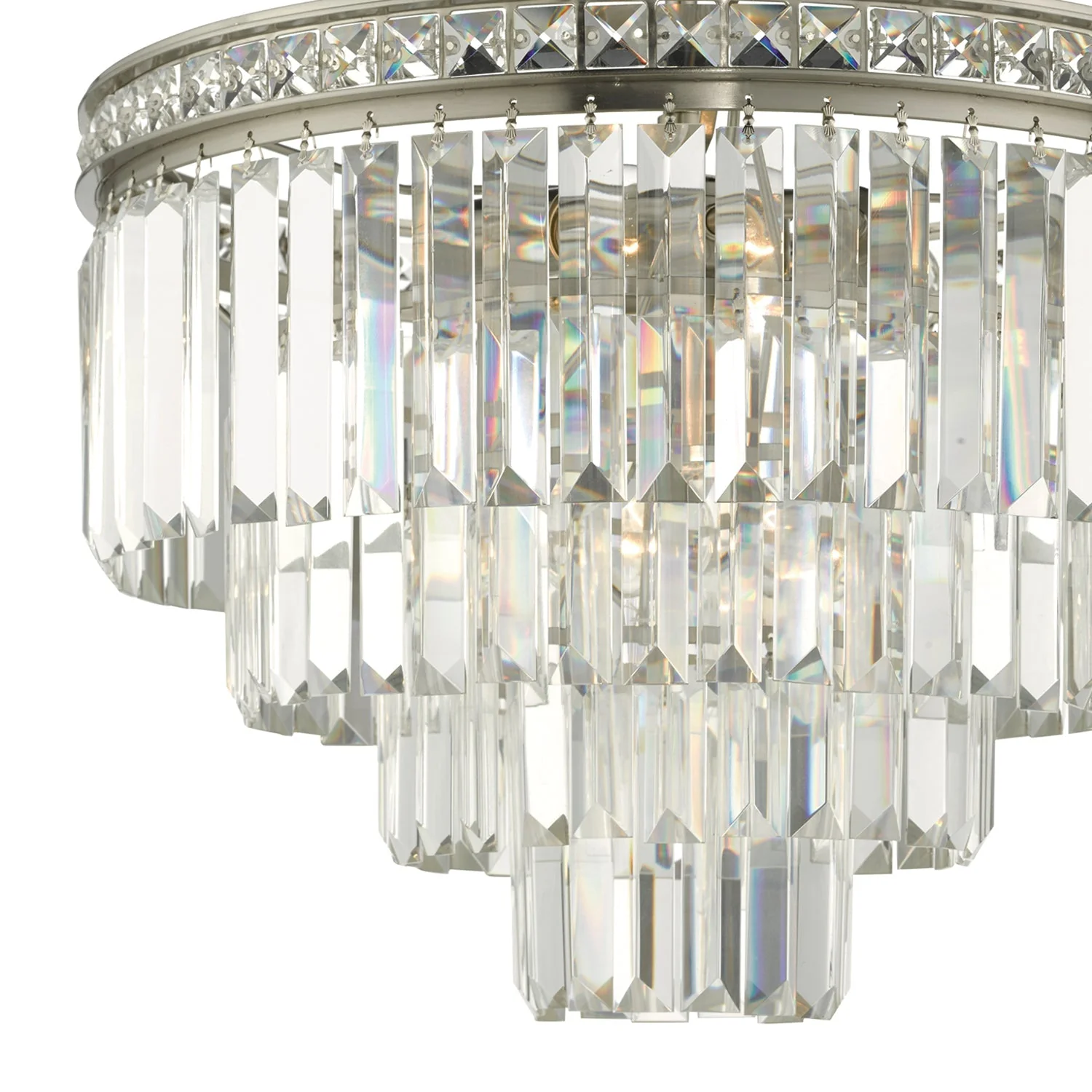 Vyana 4 Light Crystal Ceiling Light - Various Finishes - Image 4