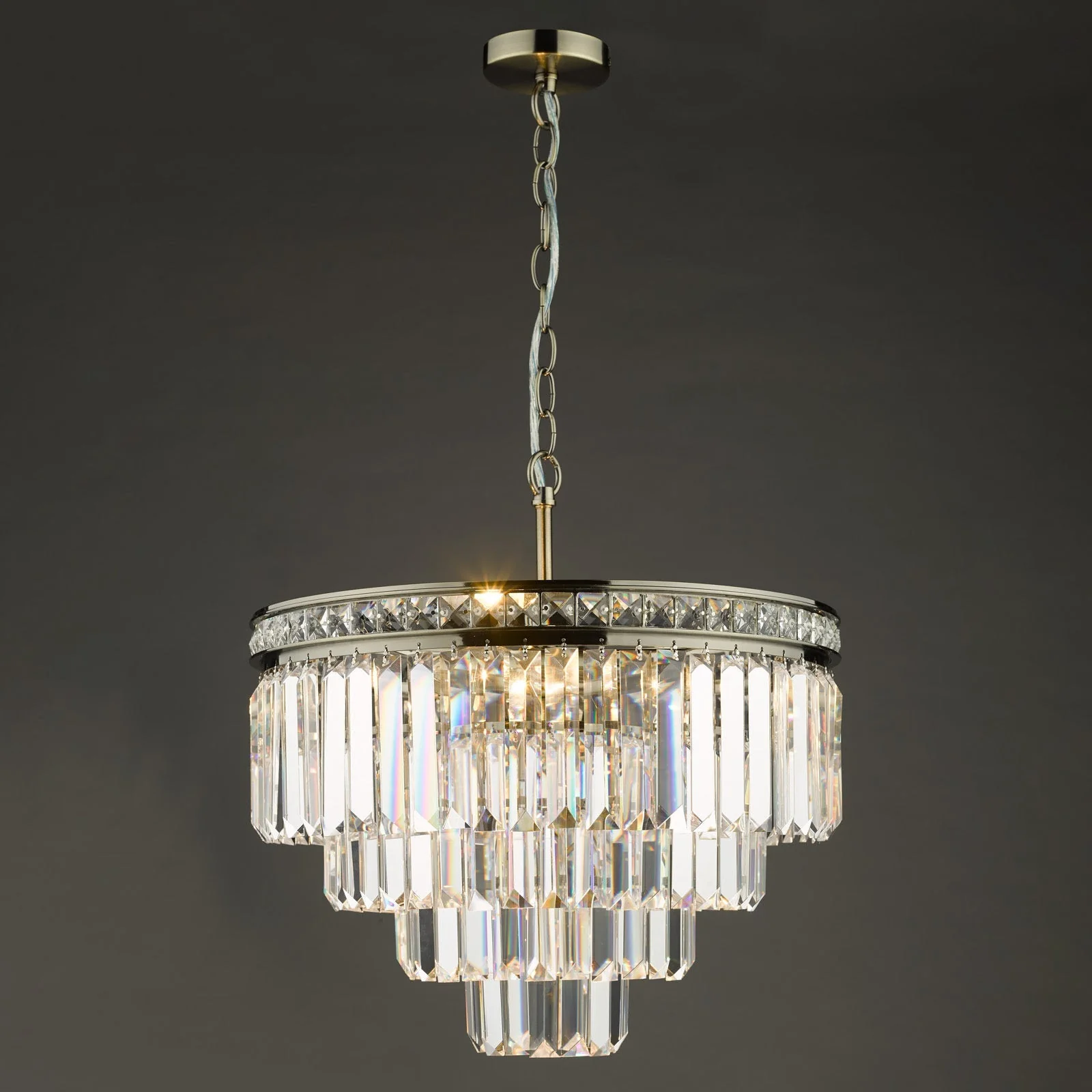 Vyana 4 Light Crystal Ceiling Light - Various Finishes - Image 8