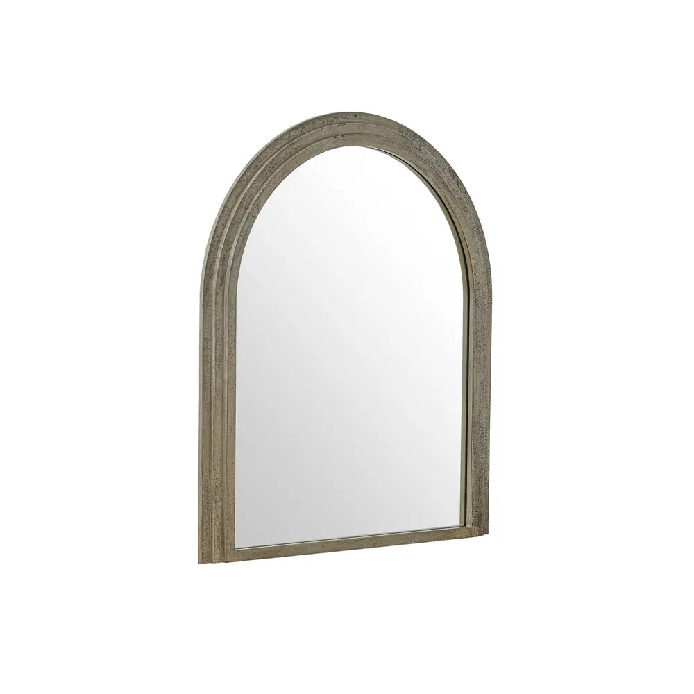 Walcott Arch Distressed Wood Wall Mirror 39 Inch - Grey Finish - Image 3