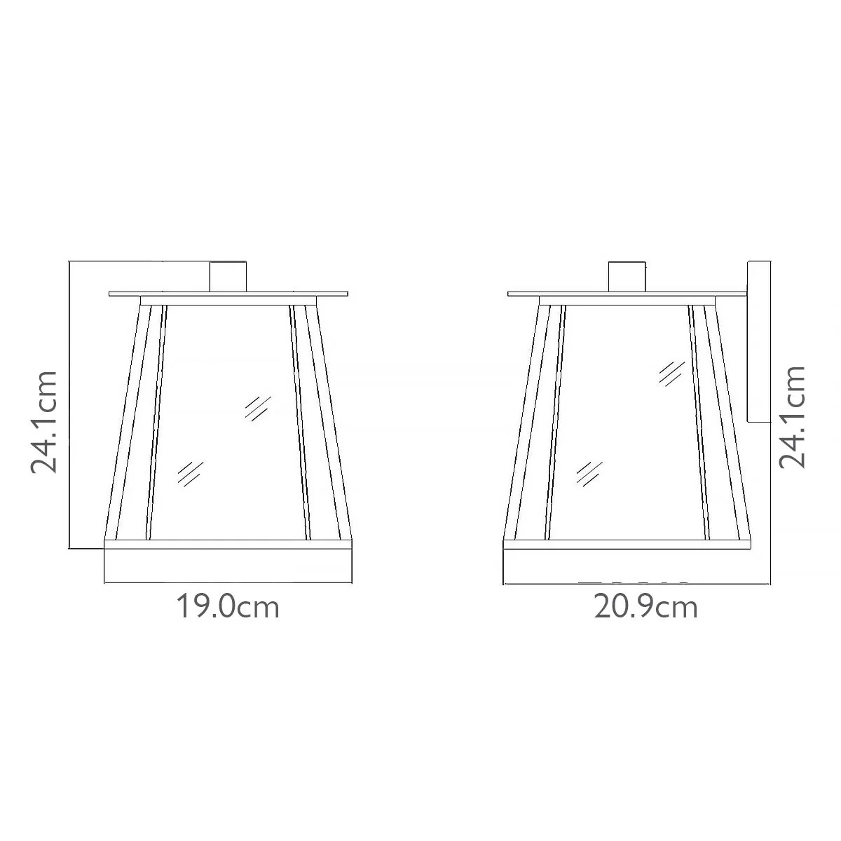 Walker 2Lt Large Outdoor Wall Lantern - Buckeye Bronze - Image 14