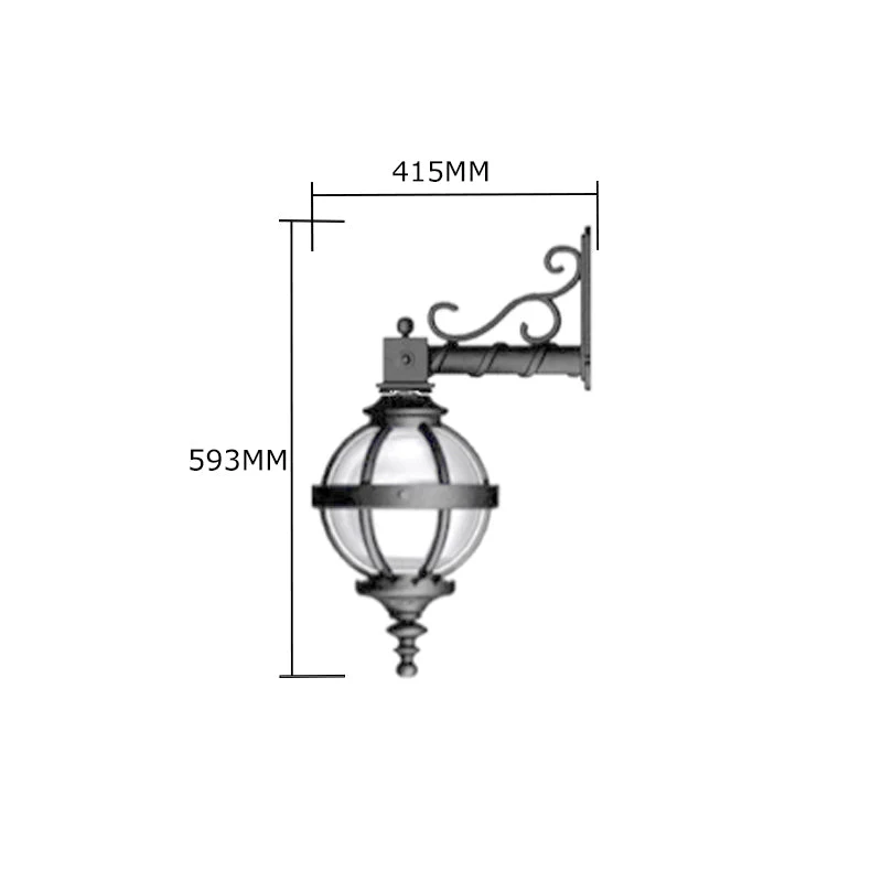 Wallace 1Lt Wall Lamp - Cast Iron - Image 3
