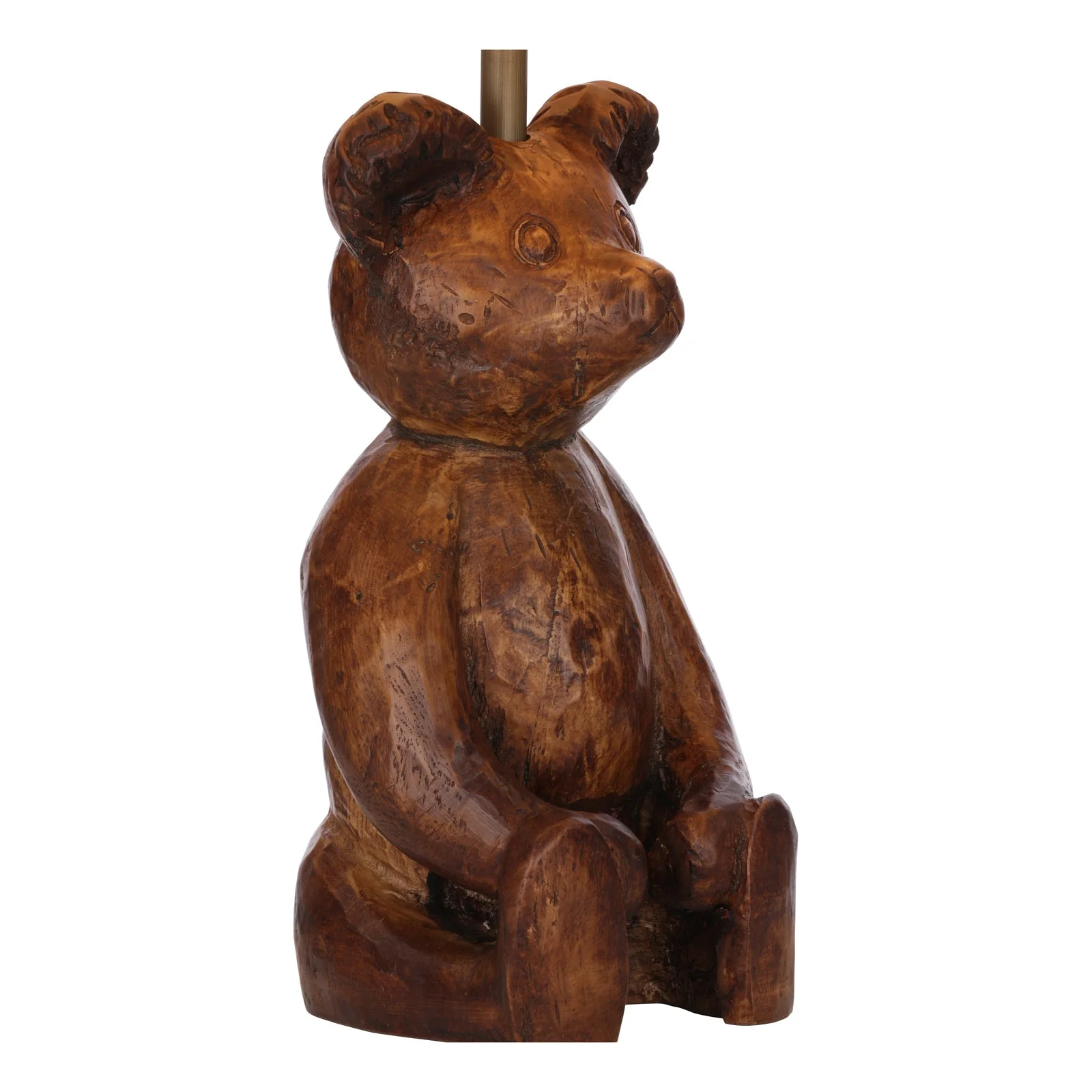 Walter Table Lamp In Wood Effect Base Only B22 - Image 2