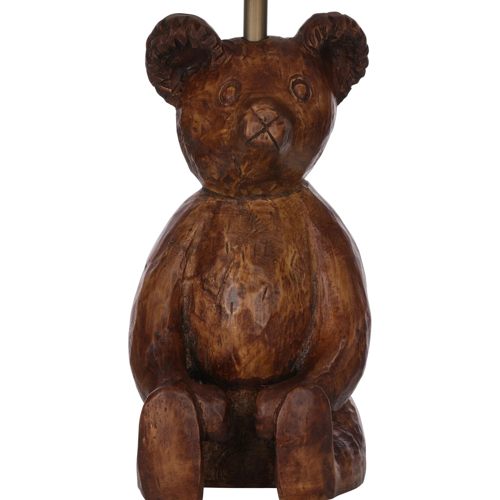 Walter Table Lamp In Wood Effect Base Only B22 - Image 3