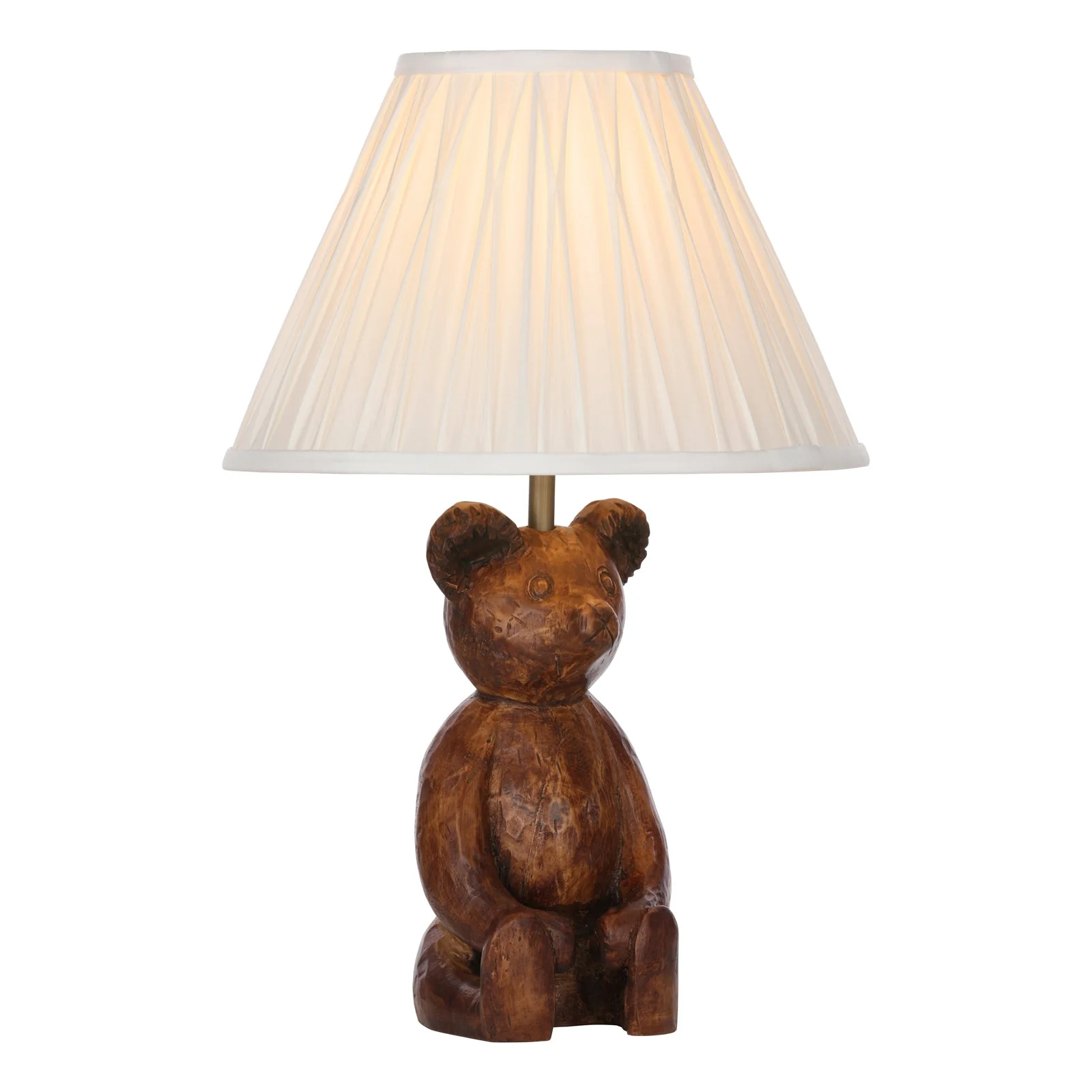 Walter Table Lamp In Wood Effect Base Only B22 - Image 4