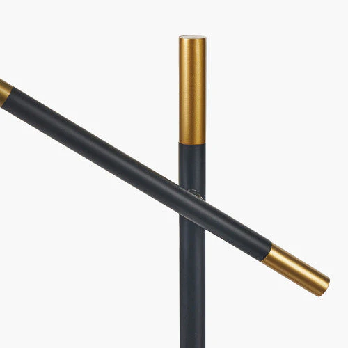 Wanda White Orb and Black Metal Floor Lamp - Image 2