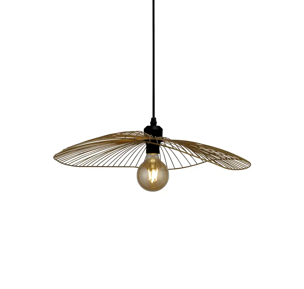 Wave Pendant Convertible to Flush- Black/ Gold Finish - Image 3