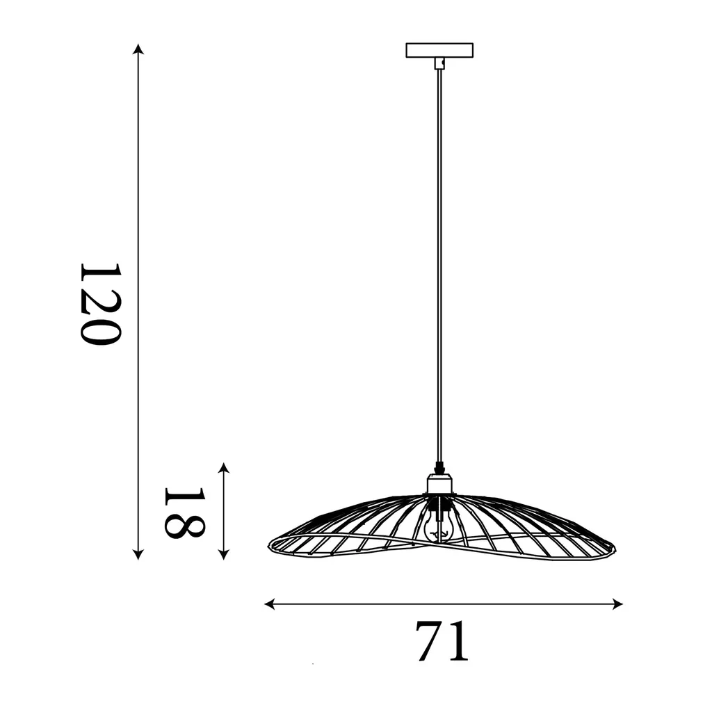 Wave Pendant Convertible to Flush- Black/ Gold Finish - Image 5
