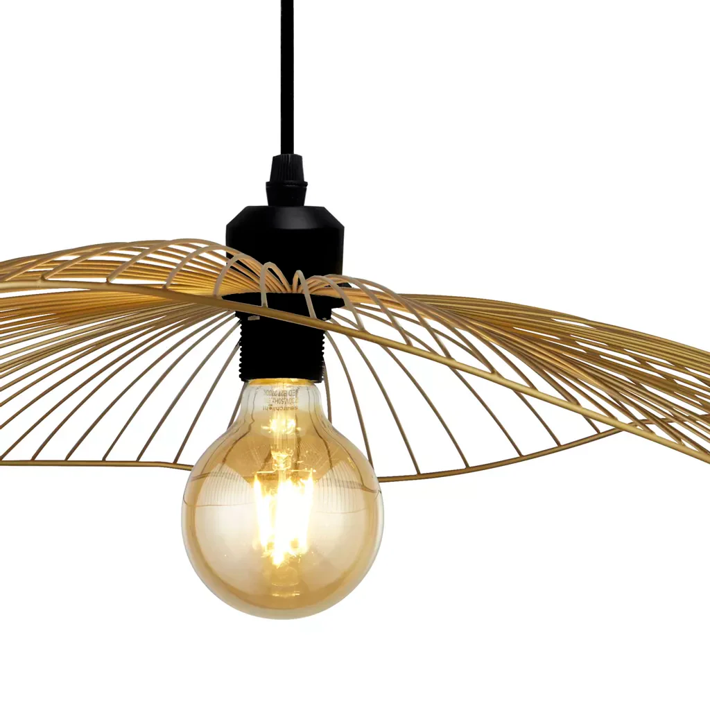 Wave Pendant Convertible to Flush- Black/ Gold Finish - Image 6