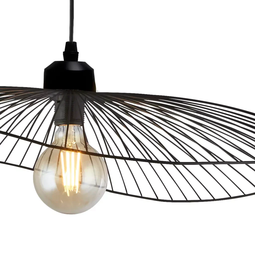 Wave Pendant Convertible to Flush- Black/ Gold Finish - Image 9