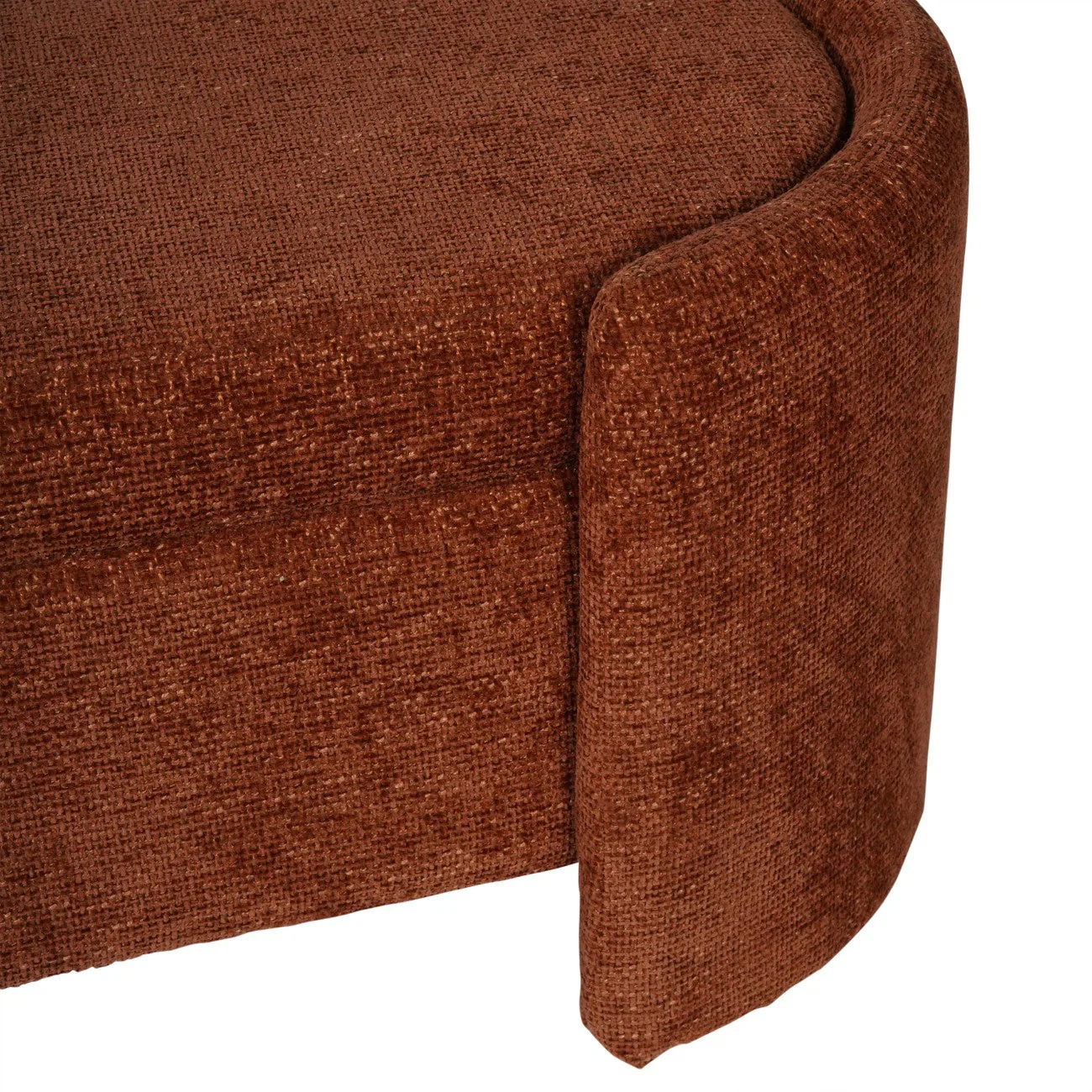 Waverley Upholstered Storage Bench- Terracotta - Image 4