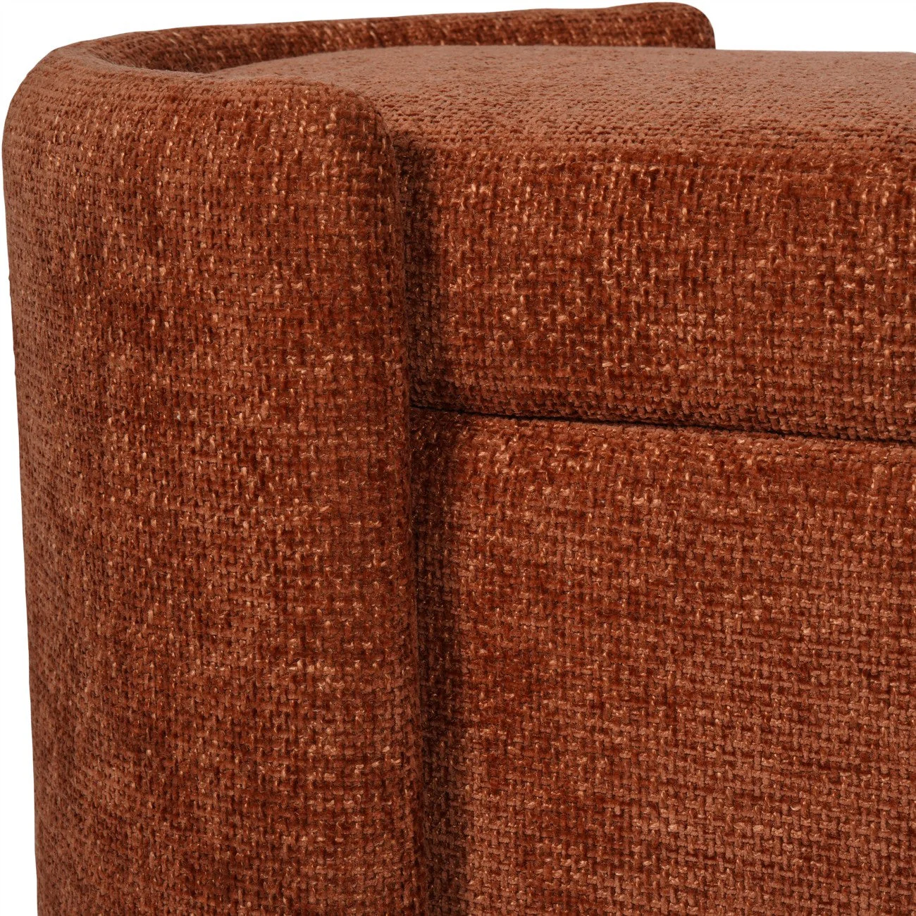 Waverley Upholstered Storage Bench- Terracotta - Image 5