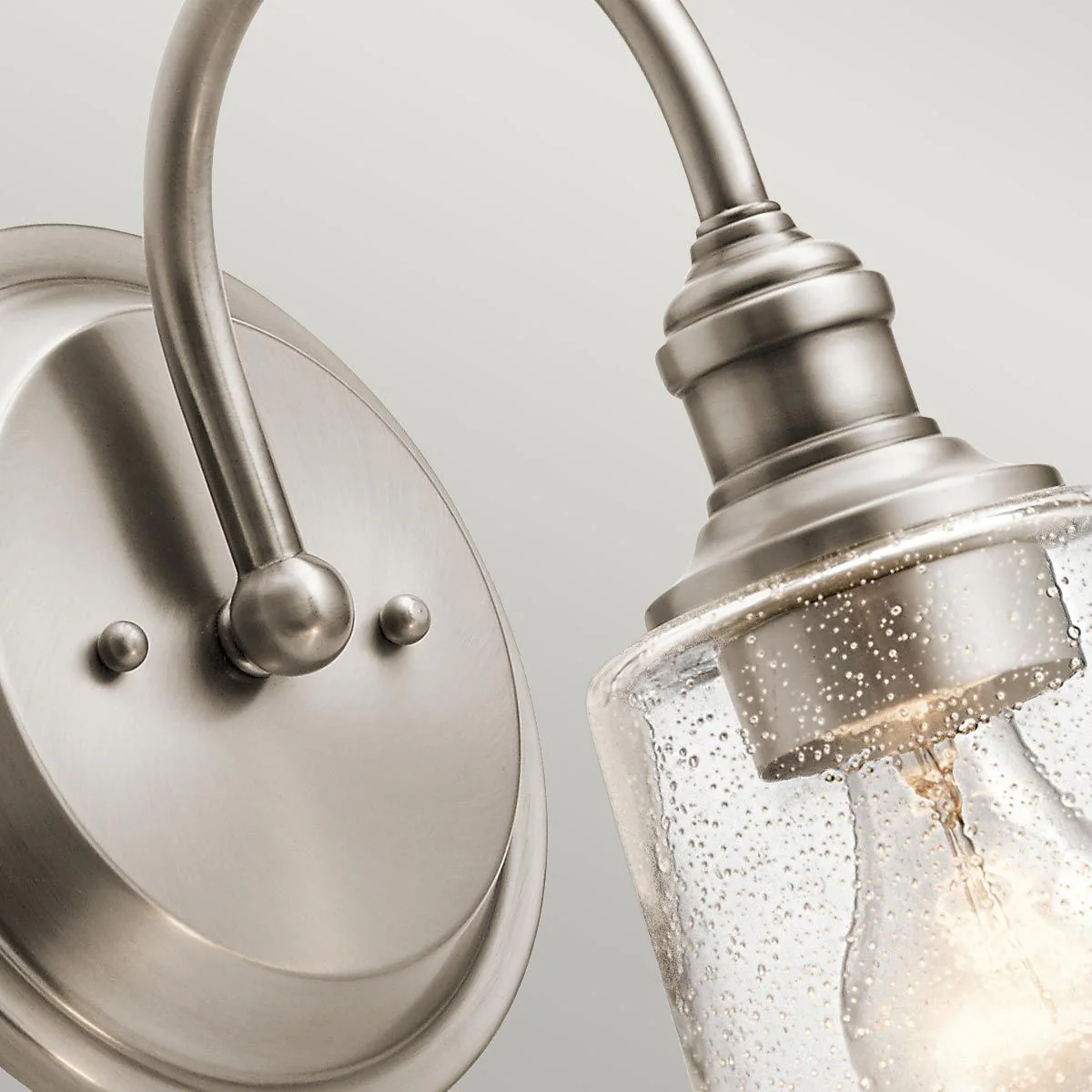 Waverly 1 Light Wall Light - Classic Pewter/Natural Brass IP20 E27 - Image 4