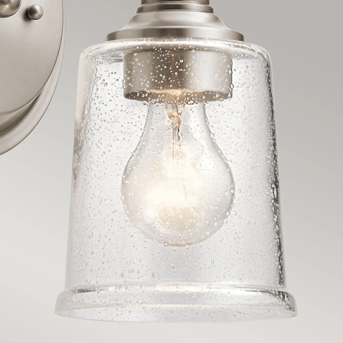Waverly 1 Light Wall Light - Classic Pewter/Natural Brass IP20 E27 - Image 6