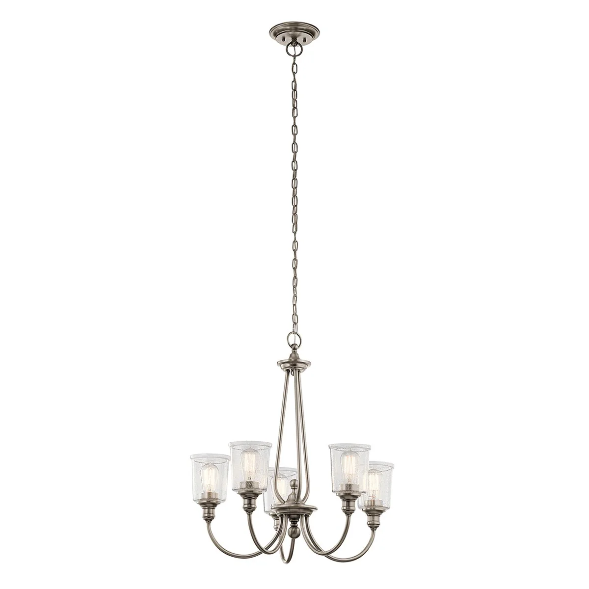 Waverly 3/5Lt Multi-Arm Pendant - Brass/Pewter - Image 3