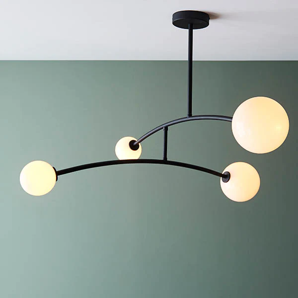 Weber Modern 4Lt Globe Hanging Ceiling Pendant Light Black - Image 2