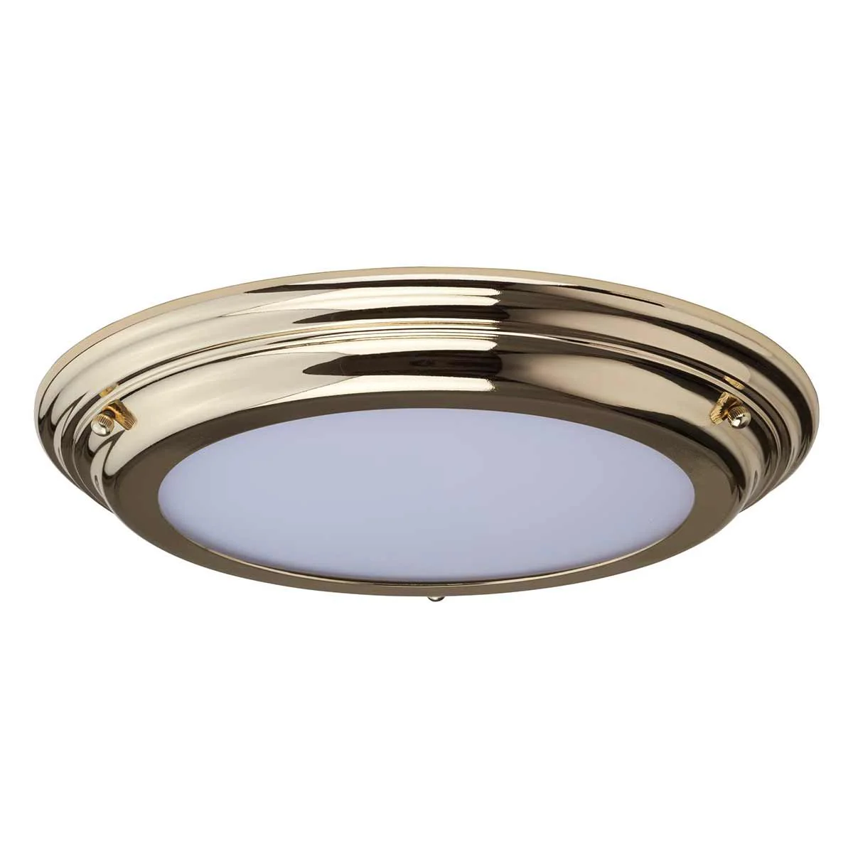 Welland 1 Light Flush Mount IP54 – Polished Chrome / Polished Brass / Aged Brass - Image 5