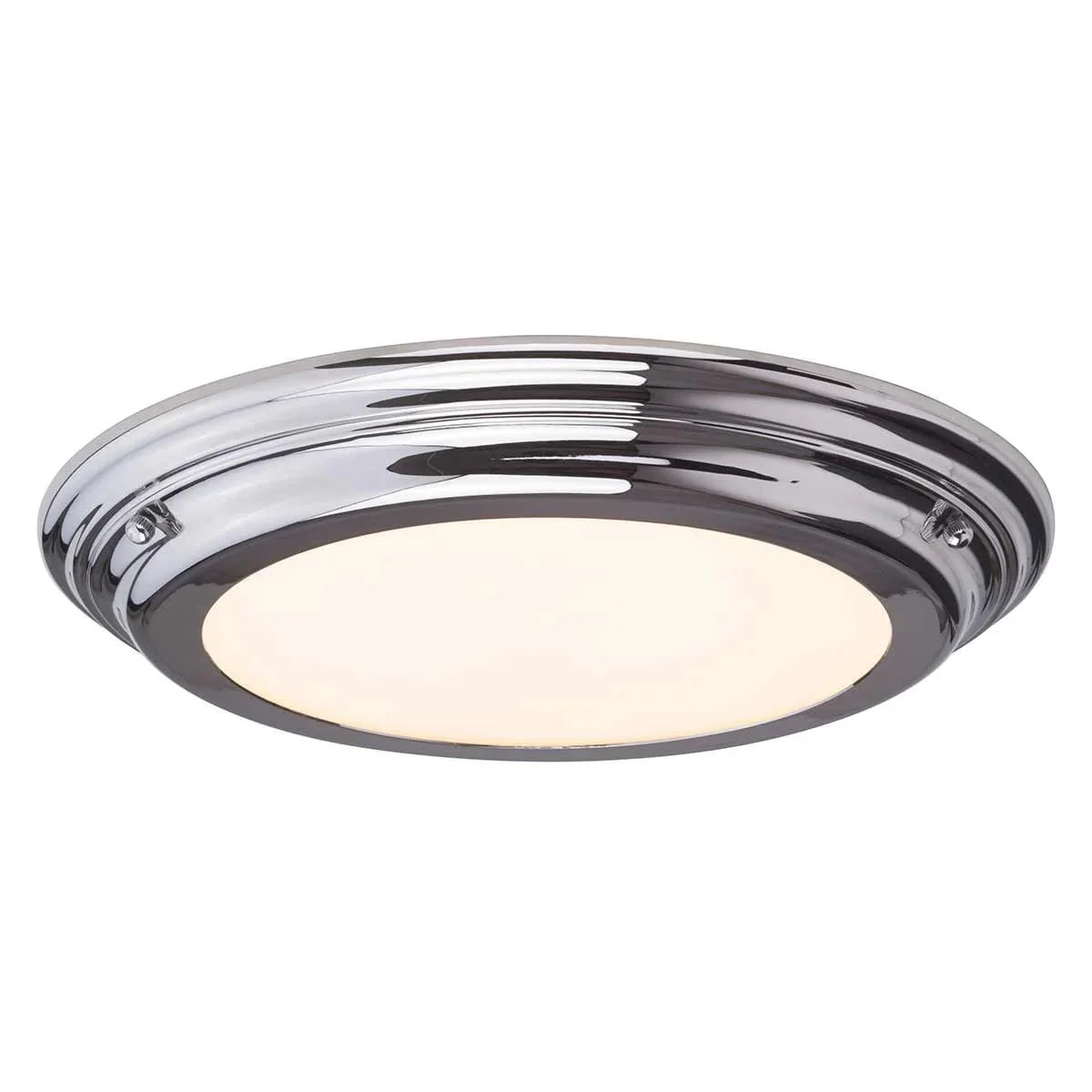 Welland 1 Light Flush Mount IP54 – Polished Chrome / Polished Brass / Aged Brass - Image 6