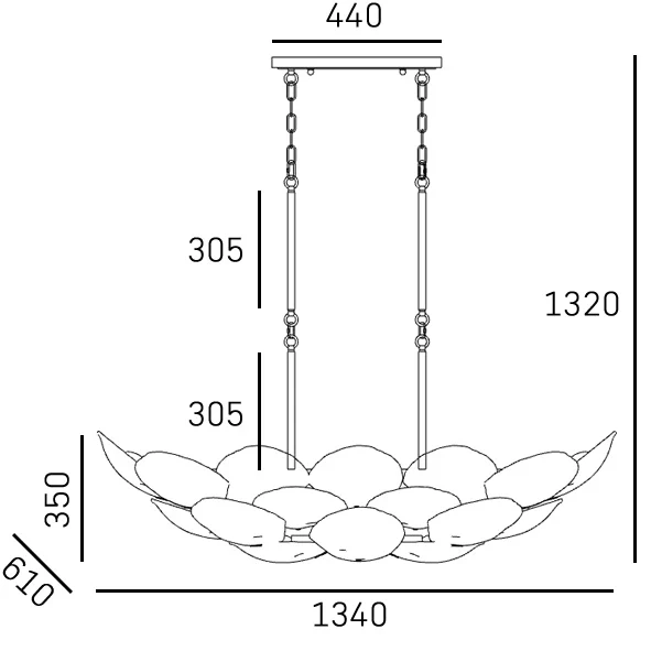 Wellington Kitchen Island Light- Small/ Large - Image 3