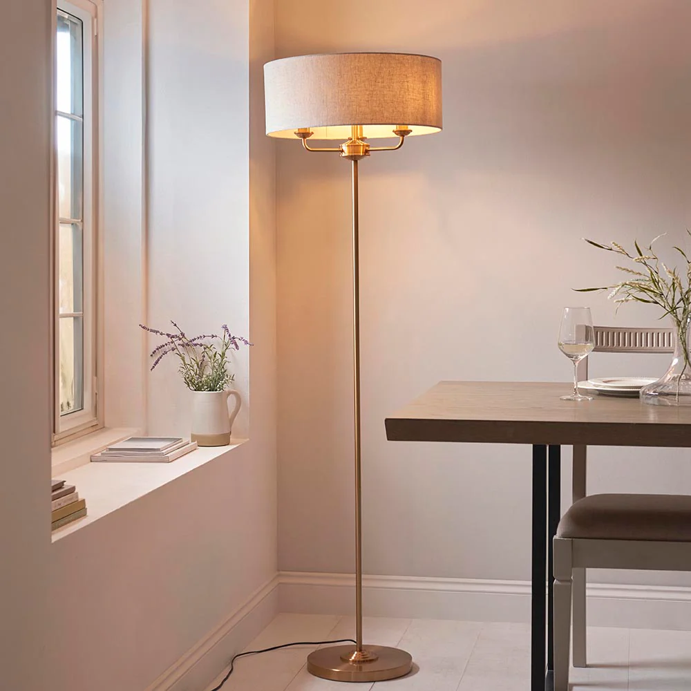 Westbury 1/3Lt Floor Lamp In Various Finishes E14 - Image 2