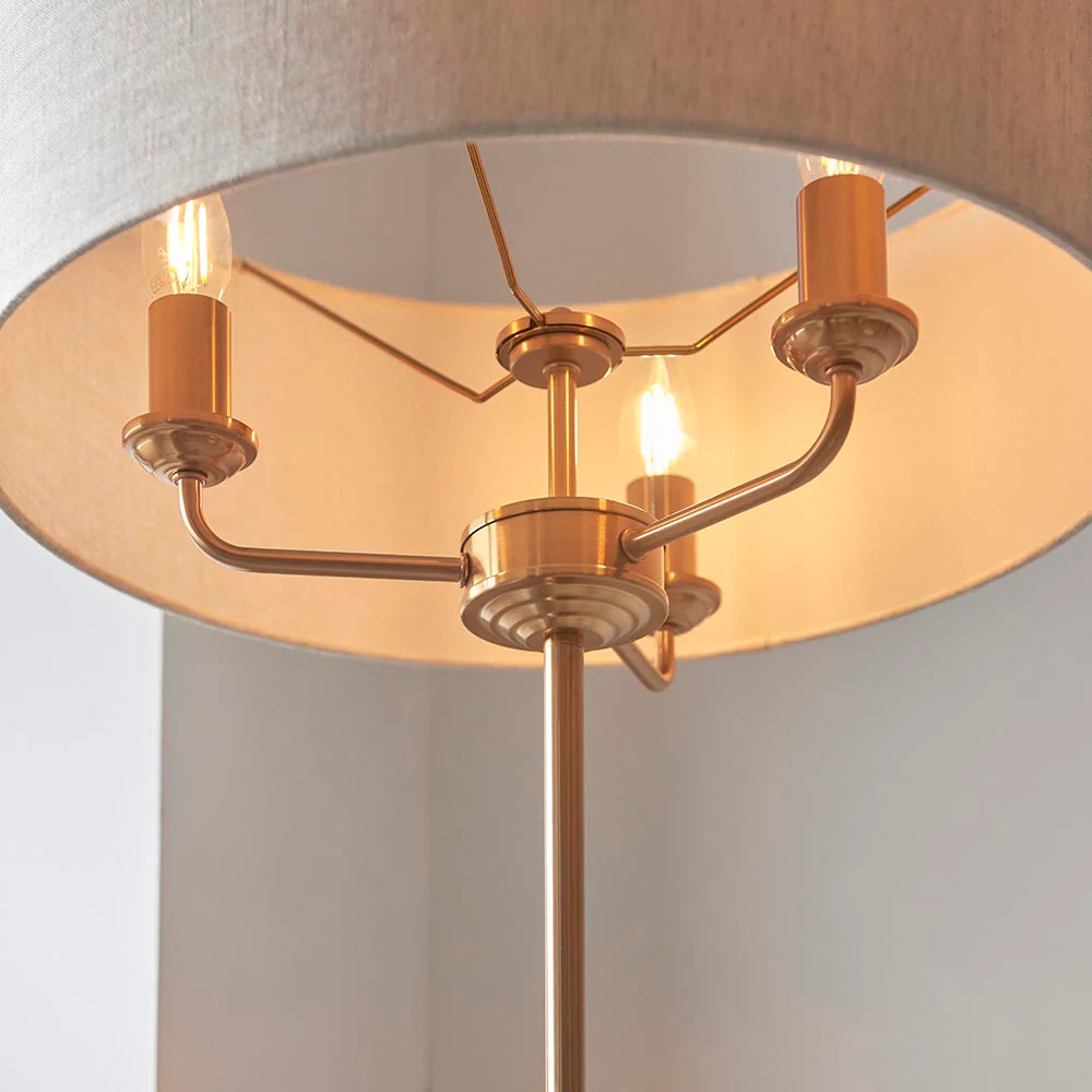 Westbury 1/3Lt Floor Lamp In Various Finishes E14 - Image 3