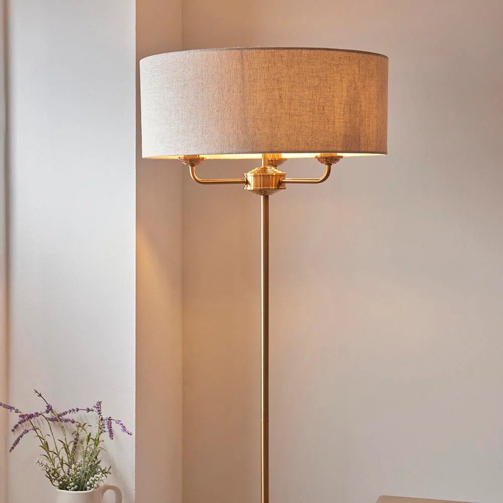 Westbury 1/3Lt Floor Lamp In Various Finishes E14 - Image 4