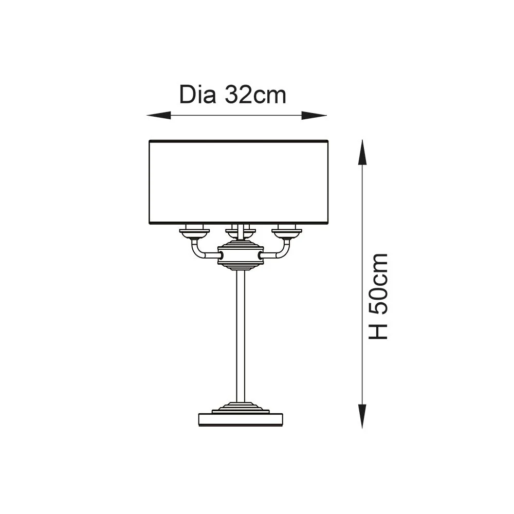 Westbury 1/3Lt Table Lamp In Various Finishes E14 - Image 56