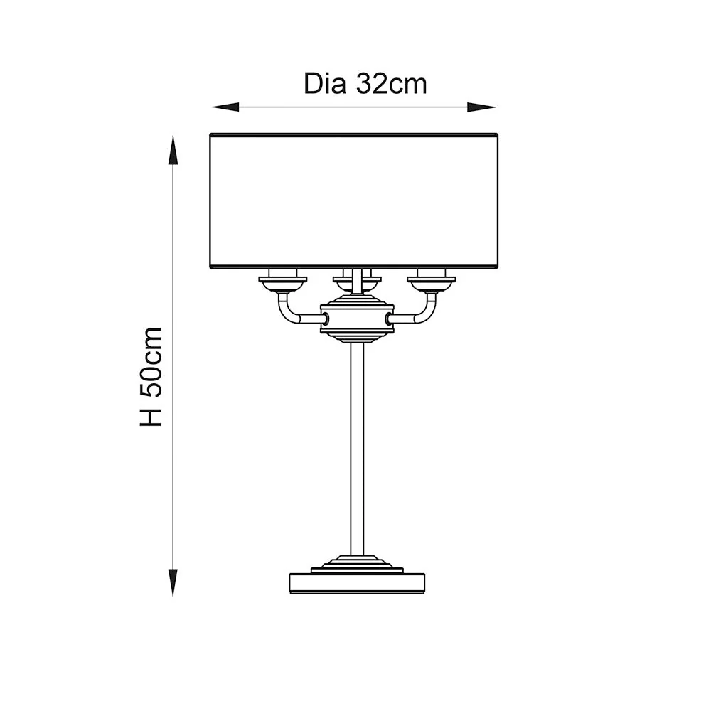Westbury 1/3Lt Table Lamp In Various Finishes E14 - Image 64