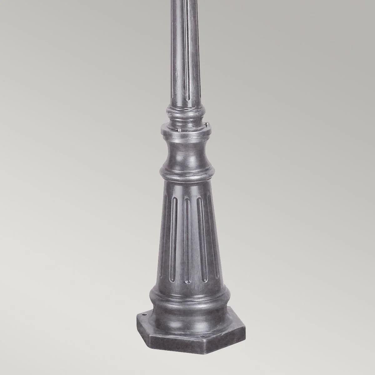 Wexford 1/2Lt Pillar Lantern -  Black & Silver IP44 E27 - Image 7