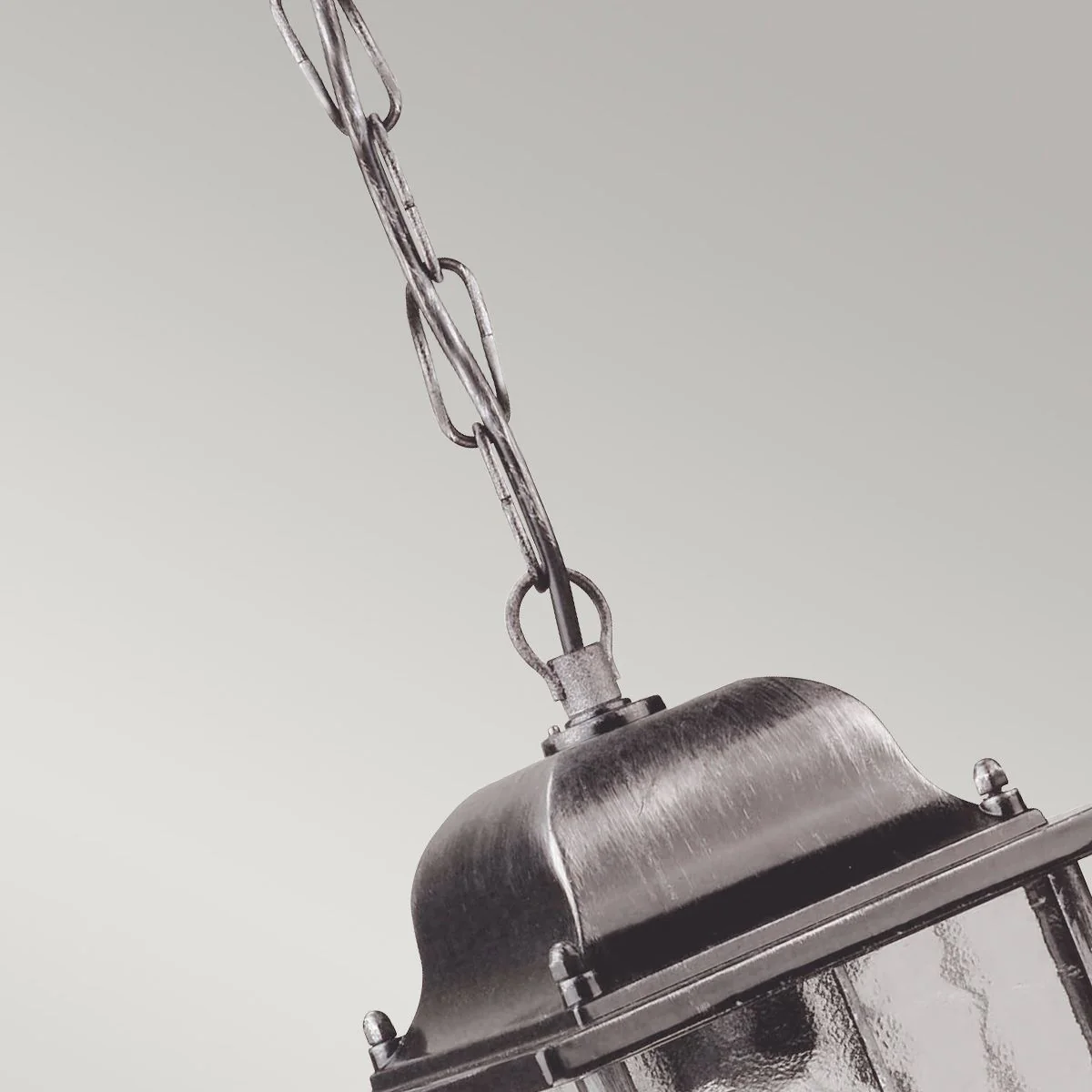 Wexford 1 Light Chain Lantern - Black/Silver IP23 E27 - Image 2