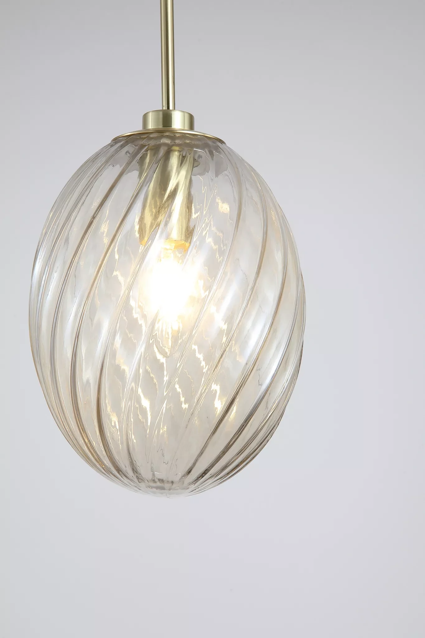 Whirl 1lt Pendant- Satin Brass w Various Glass Finishes - Image 4