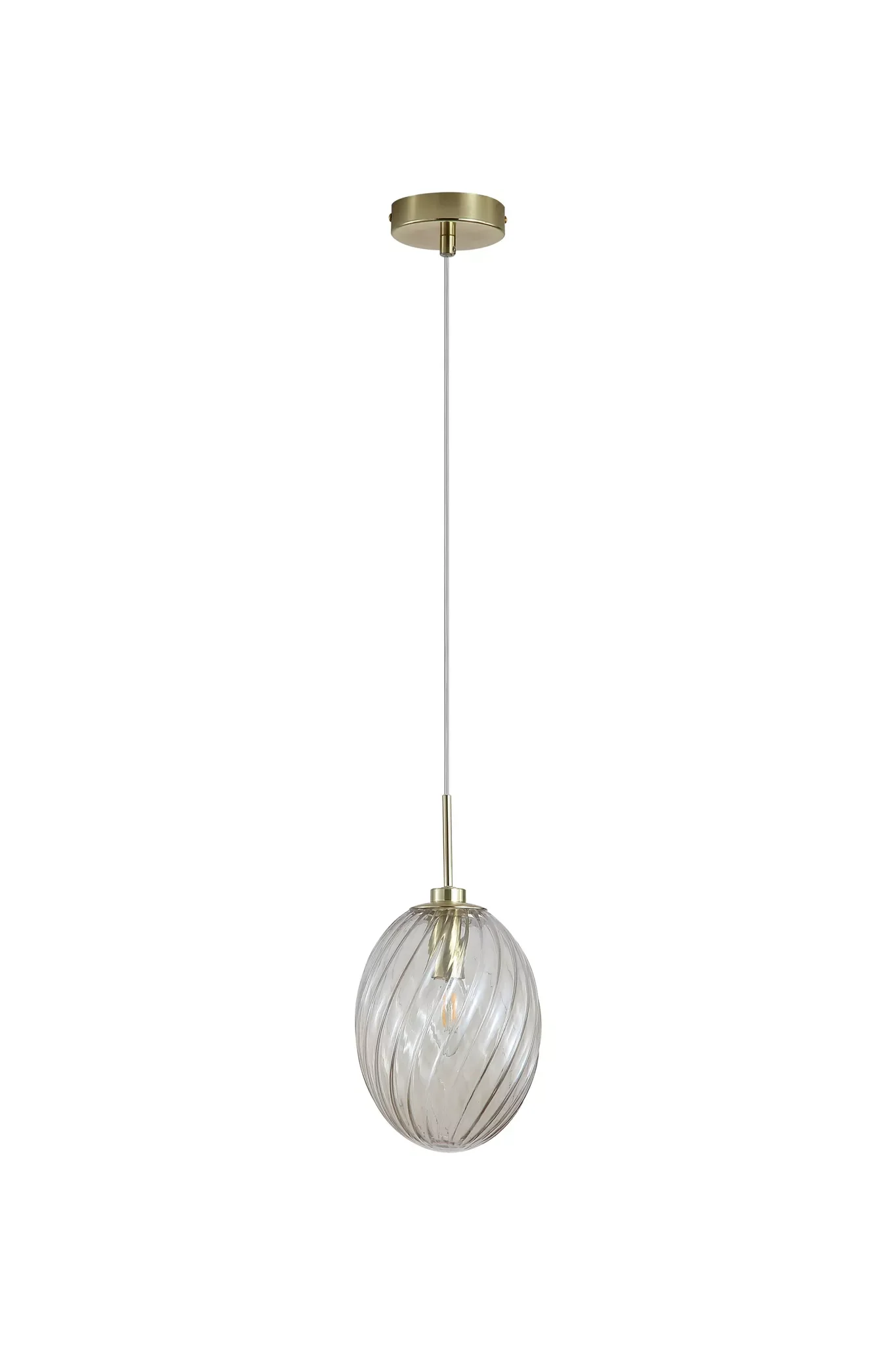Whirl 1lt Pendant- Satin Brass w Various Glass Finishes - Image 5
