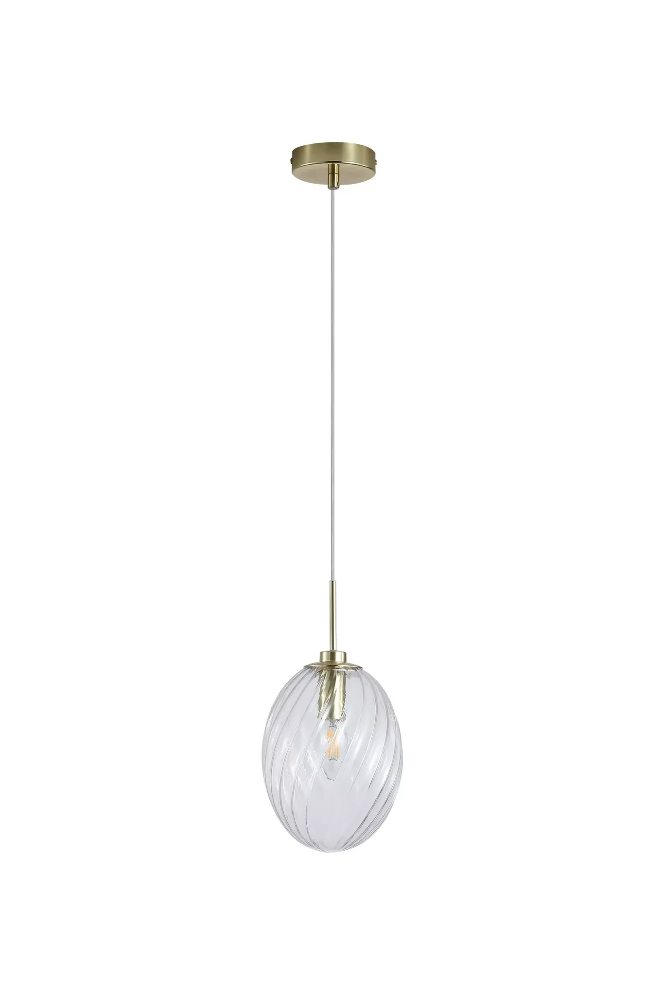 Whirl 1lt Pendant- Satin Brass w Various Glass Finishes - Image 7