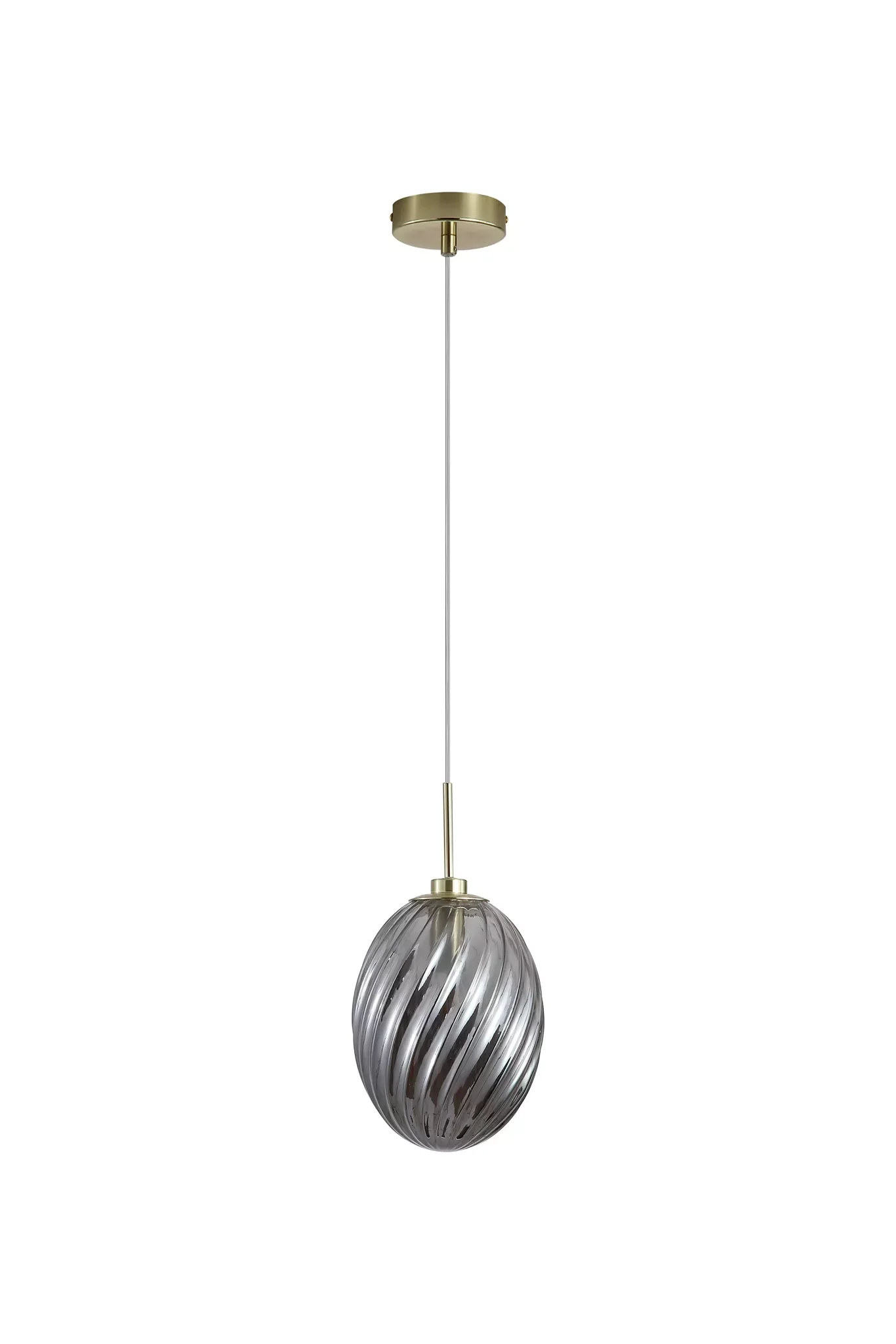 Whirl 1lt Pendant- Satin Brass w Various Glass Finishes - Image 9