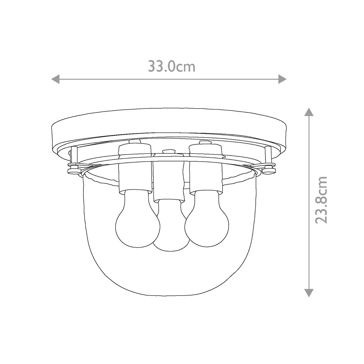 Whistling Flush Bathroom Light IP44 - Polished Chrome / Polished Brass / Brushed Brass - Image 10