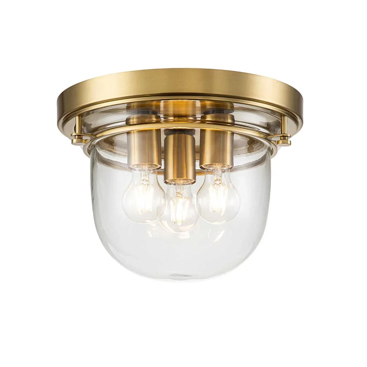 Whistling Flush Bathroom Light IP44 - Polished Chrome / Polished Brass / Brushed Brass - Image 11